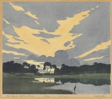 Archibald Bertram Webb : The Haunt of the Heron : Archival Art Print 1920s picture