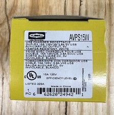 Hubbell - AVPS15W - Avps15w Hubbell Istation P-sup, 5vdc, Dup 15amp, Usb-chr, Wh picture