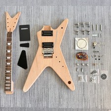 DIY Dean Electric Guitar Kit Mahogany Body Neck Double Locking Tremolo HH Pickup picture