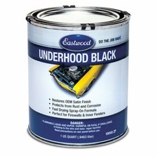 Eastwood Fast Drying Underhood Black Semi Gloss Paint 1Quart Touchup Spray Paint picture