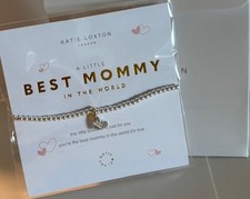 Cute Katie Loxton A Little Best Mommy In The World Stretch Bracelet, NWT picture