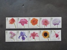 Great Britain 2023 Flowers Set 10 Mint Stamps picture