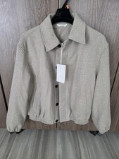 NWT Zara Mens Cotton Blended Short Jacket Beige Size M picture