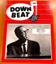 DOWN BEAT  JAZZ MAGAZINE MARCH 1956 BILLY TAYLOR BUD SHANK LESTER YOUNG VG+ picture