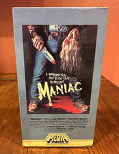 Maniac (1980) VHS 1981 Media Home Entertainment First Print Joe Spinell Horror picture