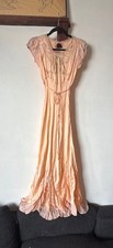 Antique , 20's silk amazing Cinderella dress slip dress, pink, rare, amazing picture
