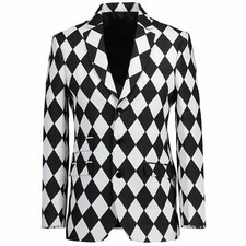 NEW MENS RETRO 60s MOD HARLEQUIN DIAMOND WHO JOHN ENTWISTLE BLAZER JACKET MC1034 picture