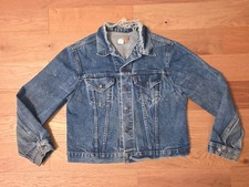 Vtg 70s Levis 70505-0217 Type III Denim Trucker Jacket USA Distressed Rocker 46 picture