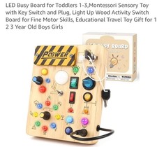 Joyreal Montessori Busy Board Educational Toys 1 2 3 Year Old picture