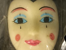 Vintage Face Mask Hand Painted Fridge Magnet picture