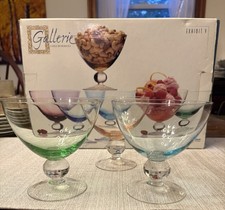Luigi Bormioli Gallerie SET 6 Glass( 3 Unopened ) ITALIAN Footed Dessert Bowls picture