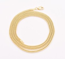 2mm Italian Square Franco Link Chain Necklace Real 10K Yellow Gold picture
