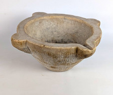 ​Antique 18th/19th C. Carved Marble/Stone Mortar - Heavy 30cm/5.5kg picture