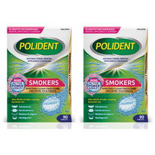 2 Pack Polident Smokers Antibacterial Dental Cleanser Tablets 90 Ct picture