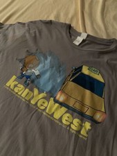 2004 Kanye West Vintage Graduation Taxi Splash charcoal T shirt NH13009 picture