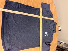 Nike New York Yankees Polo Shirt Men’s Large Dri-FIT MLB Navy Blue Golf picture