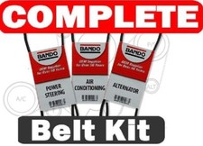 3 BANDO OEM Belt Set ALT-AC-Pwr - 4PK820 - 4PK845 - 4PK895 fits 97-01 Honda CRV picture