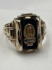 10k Men’s Size 9 1963 Josten Class Ring Lincoln Nebraska Yellow Gold 10.6g picture