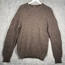 Vintage Royal North Outfitters Brown Speck Pullover Knit Sweater Mens Sz M 18x29 picture