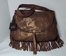 Hobo International Suede Fringe Shoulder Bag Blaze Brown Nwt picture