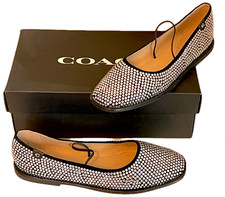 Designer Coach Emilia Crystal ballet flats shoes NIB 8.5B picture