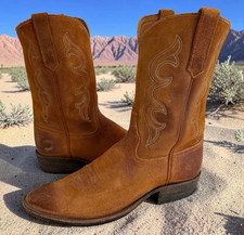 Rios Of Mercedes Roughout Tan Brown Cowboy Western Boots *Fit Like Men’s 10.5D* picture