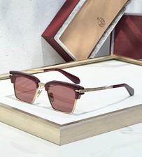 Jacques Marie Mage ALIN Luxury Browline Statement Sunglasses Deep Red Frame picture