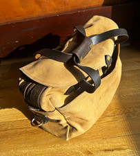vintage Filson 257 Briefcase Computer Bag Tan Rugged Twill Talon Era USA No Strp picture