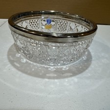 F.B. Roger Genuine Vintage lead crystal centerpiece or serving bowl. never used picture