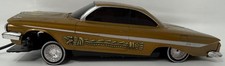 Vintage 1961 Chevrolet Impala Aztec Gold Lowrider Wired Remote Control Car picture