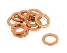 10pc M8 8mm x 12mm x 1mm Flat Copper Crush Washer Seal Oil Gasket Banjo Bolt ATV picture