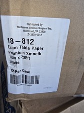 McKesson Medical Exam Table Paper Premium White Smooth 18in x 225ft 12 Rolls picture