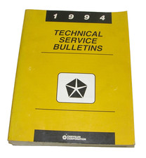 1994 Chrysler Dodge Plymouth Dealer Technical Service Bulletins picture