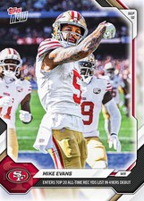 Mike Evans 49ers Debut Top 20 REC YDS 2026 NFL Topps NOW Card 5 Presale picture