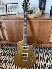 Rare Near Mint Vintage ESP LTD EC400AT Metallic Gold Arched Top w/ Case picture