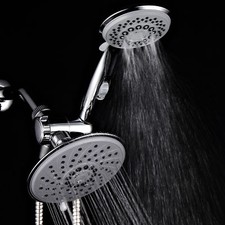 HotelSpa Luxury 3 Way Rainfall Shower Head Handheld Combo With Pause Switch  picture