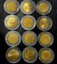 OLD ITALY COIN LOT - 500 LIRE - 12 EXCELLENT COINS - Italian picture