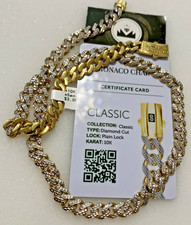 10kt Real Gold Cuban Chain 17.16Grams 7.5mm 20” Monaco Brand w/ Certificate Card picture