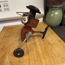 Mitchell Vintage Spinning Fishing Reel Red/Brown for Freshwater Fishing picture