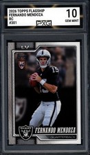 2026 Topps Flagship FERNANDO MENDOZA RC #301 Graded PXG 10 Gem Mint RAIDERS picture
