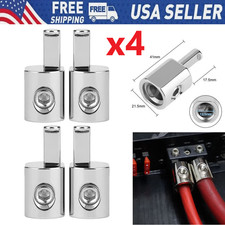 4PCS ILL Customz Offset Power and Ground 1/0 Gauge to 4 Gauge Amp Input Reducers picture