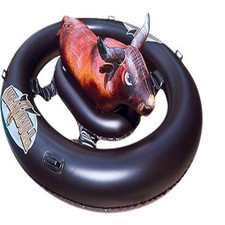 Promar Inflatabull Inflatable Bull Ride-On Lake/Pool Float Toy, Brown picture