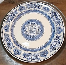 12 Vintage 1949 Wedgwood Yale Arms 8” Salad Plates Lux Et Veritas England picture
