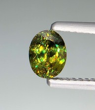 0.91 Ct Natural Faceted Full Fire Sphene / Titanite Oval Cut Loose Gemstone picture