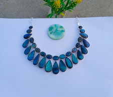 Natural Labradorite Gemstone 925 Sterling silver Necklace Jewelry Birthday Gift picture