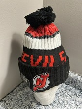 NHL NJ DEVILS NEW ERA WINTER KNIT CUFFED POM BEANIE HAT ONE SIZE picture
