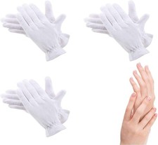 6 Pack White Cotton Moisturizing Gloves for Eczema Relief & Dry Hands picture