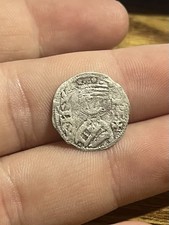 RARE 1158-1214 1 Dinero Spanish Silver Old Medieval Coin Alfonso VIII Castle picture
