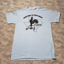 Vintage Xit Museum Shirt Men Small Blue Single Stitch Rooster Texas Short Sleeve picture