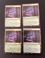Shifting Woodland x4 playset Modern Horizons 3 MTG, 2x Foil, 2x Regular #0228 picture